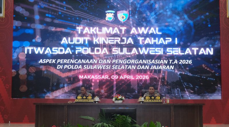 Wakapolda Sulsel Buka Audit Kinerja Itwasda Tahap I 2026, Perkuat Akuntabilitas dan Kinerja Organisasi
