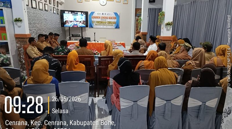 Kanit Binmas Polsek Cenrana Hadiri Lokmin Lintas Sektor Di UPT Puskesmas Cenrana