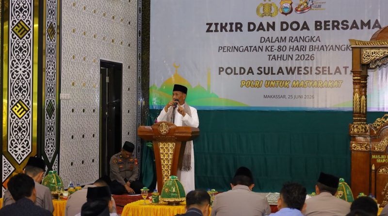 Perkuat Spirit Pengabdian, Polda Sulsel Gelar Dzikir dan Doa Bersama Peringati Hari Bhayangkara ke-80
