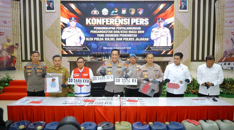 Polda Sulsel Gelar Konferensi Pers Penegakan Hukum Penyalahgunaan BBM Bersubsidi