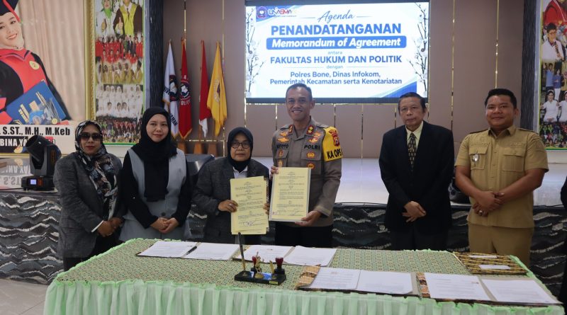 Polisi Peduli Pendidikan, Kapolres Bone Teken MoU dengan Universitas Andi Sudirman